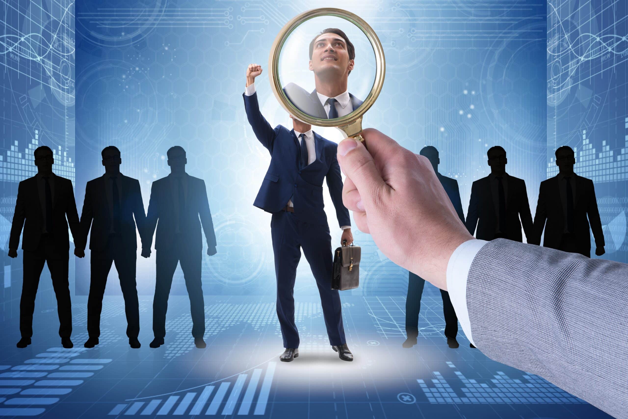 Recruitment and employment concept with selected employee